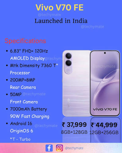 Vivo V70fe-Mobile phone